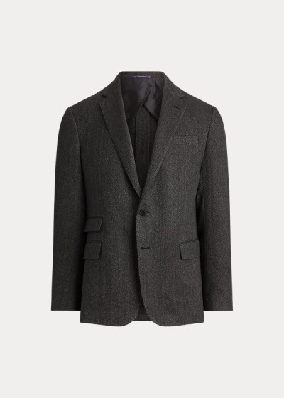 Ralph Lauren Kent Herringbone Blazer Herre Danmark (SLUGN8140)